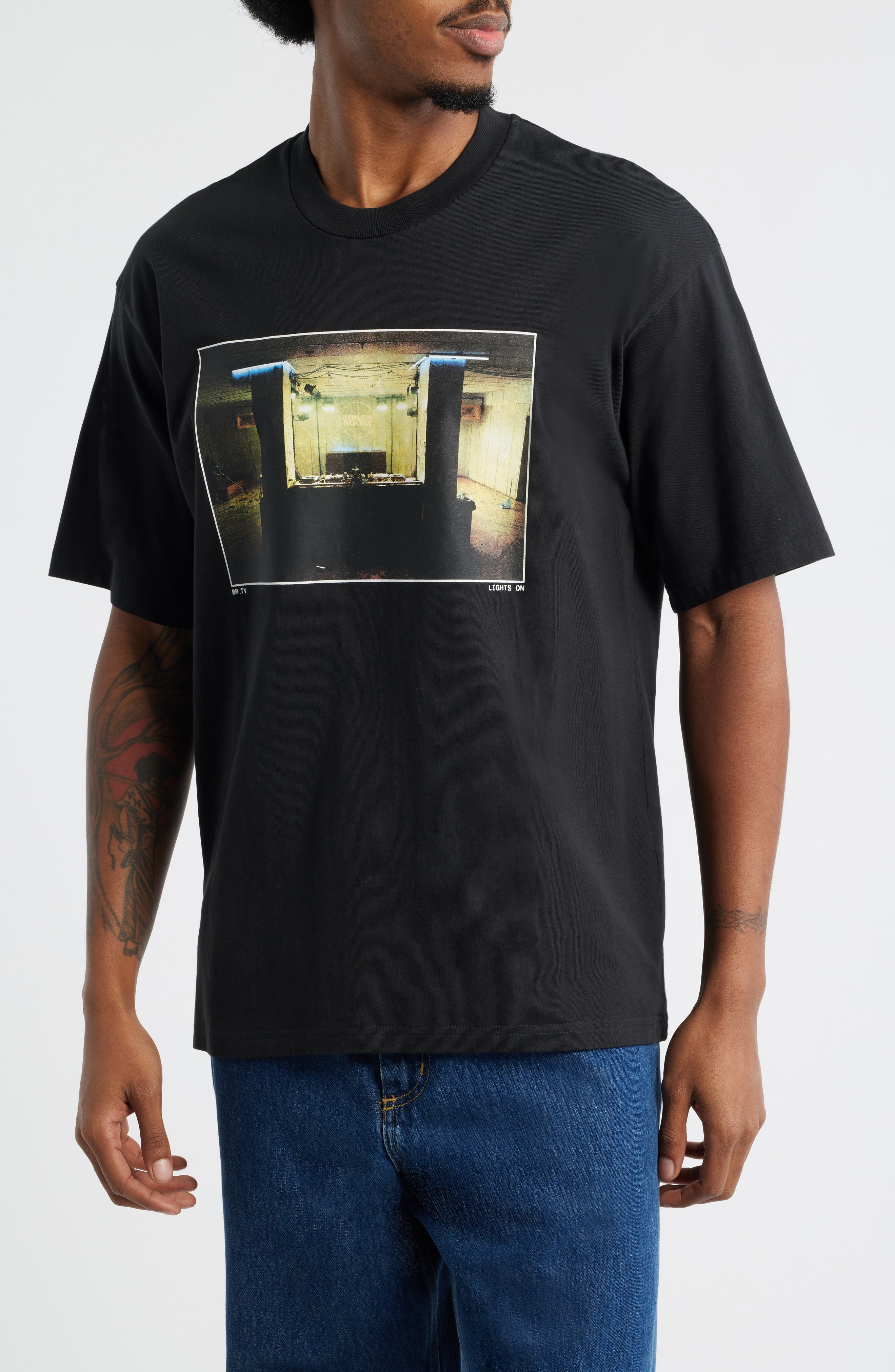 BOILER ROOM Lights On Photo Graphic T-Shirt