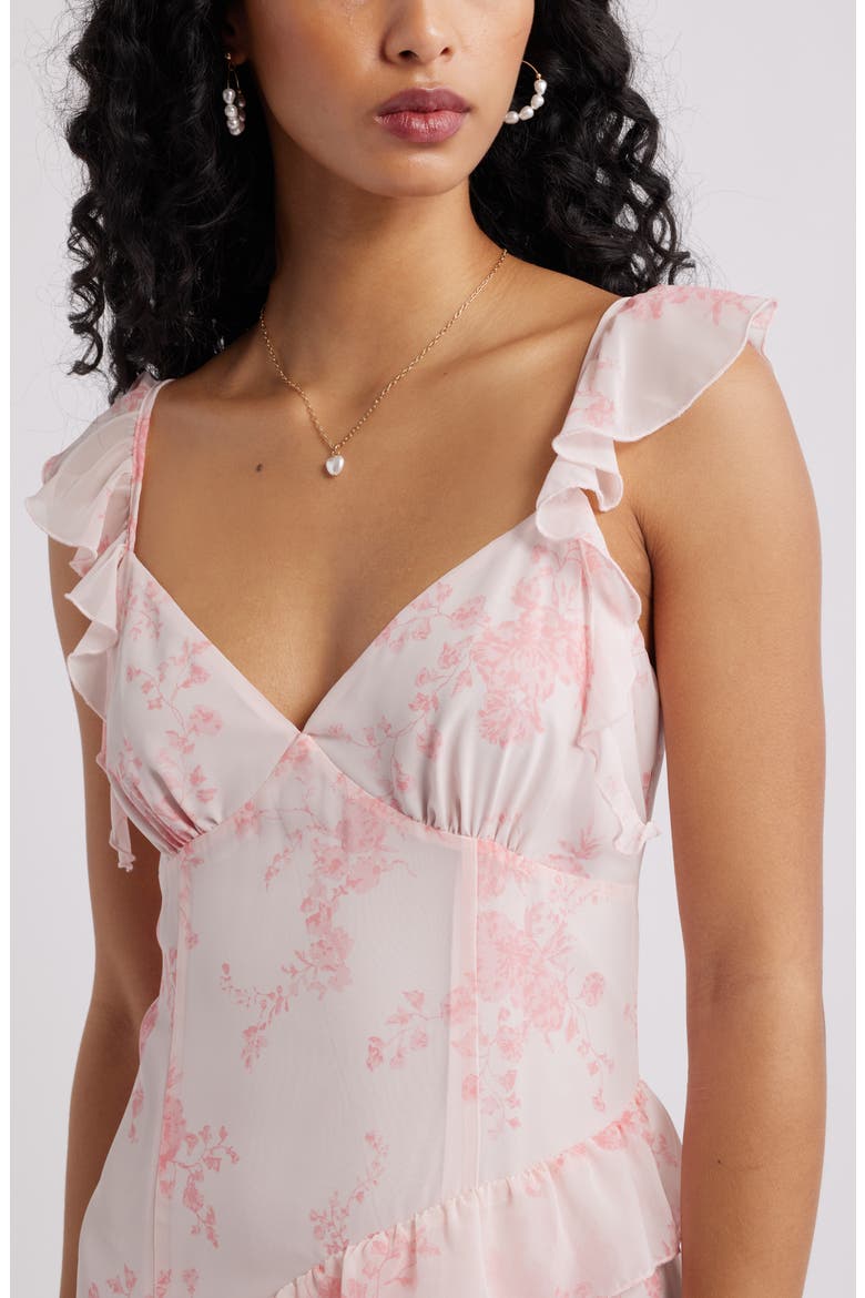 Asymmetric Ruffle Tiered Maxi Dress (Women) | Nordstrom