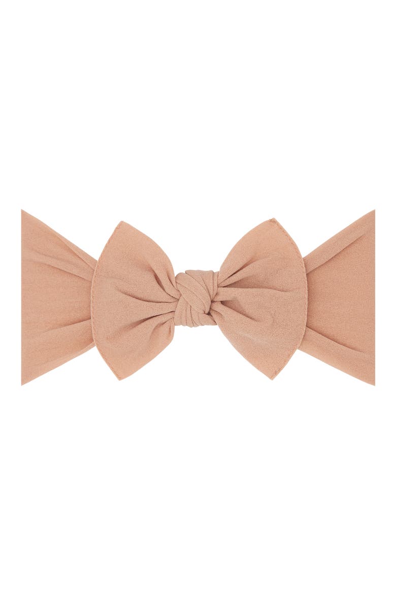 Knotted Bow Headband, Main, color, BLUSH