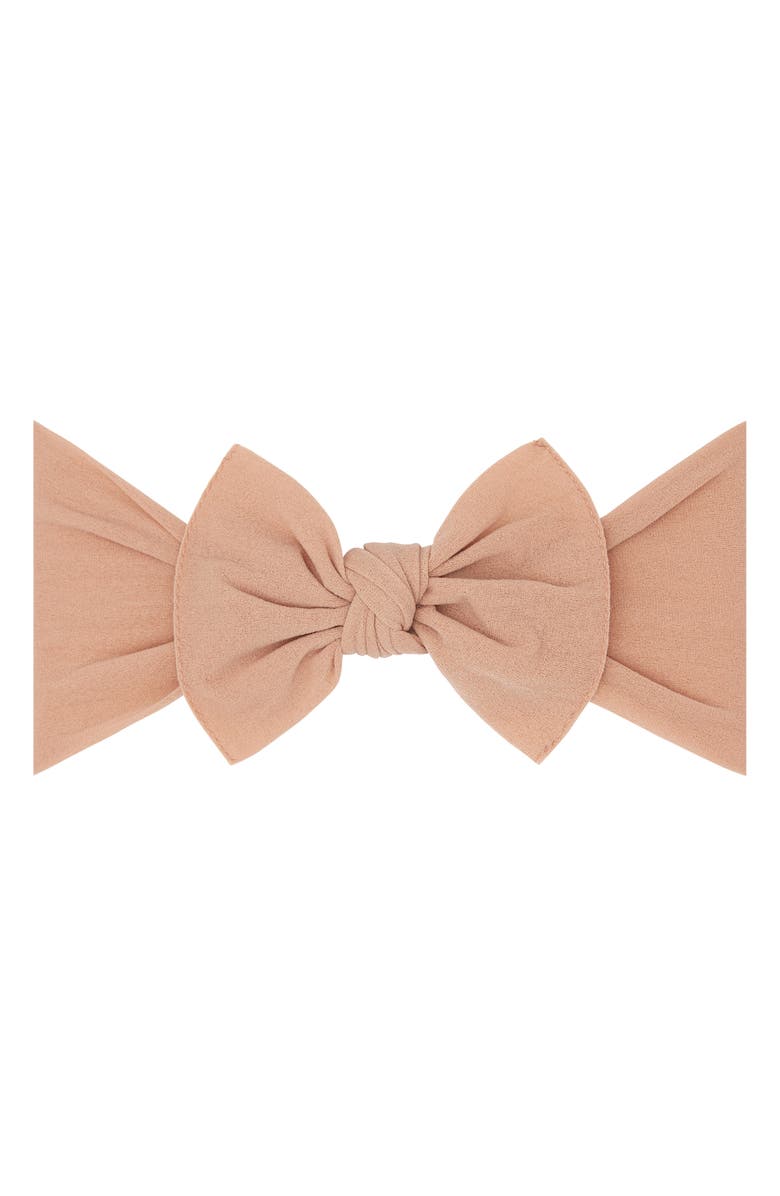 Baby Bling Knotted Bow Headband, Main, color, Blush