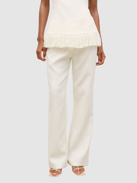 Verona Tweed Straight Leg Trousers