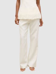 Pretty Lavish Verona Tweed Straight Leg Trousers
