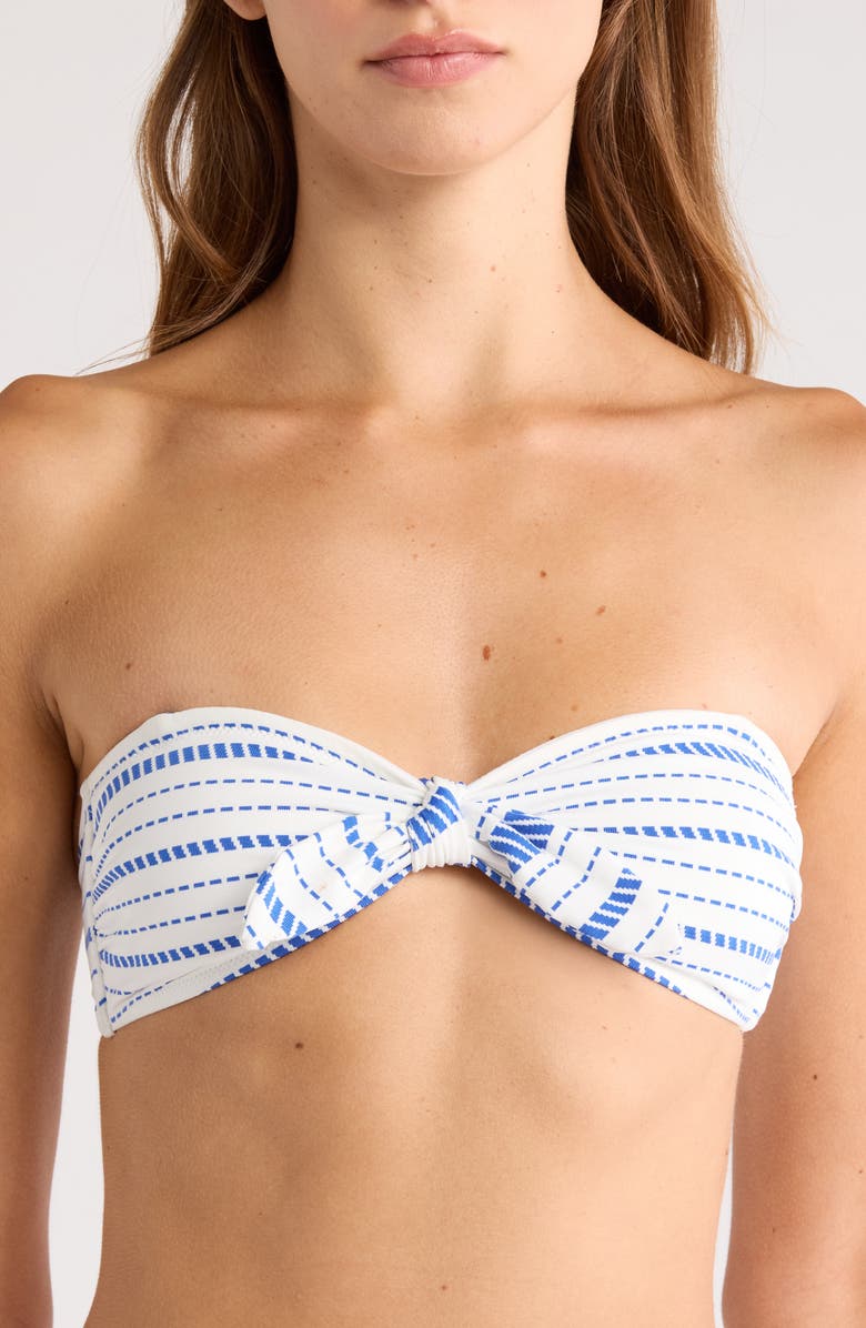 lemlem Ava Bandeau Bikini Top, Alternate, color, Tiki Azure