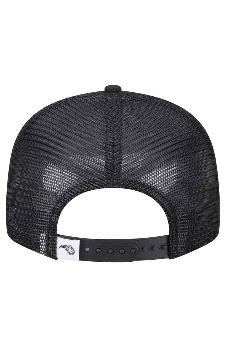 New Era Men's New Era Black Orlando Magic 9FIFTY Snapback Trucker Hat, Alternate, color,