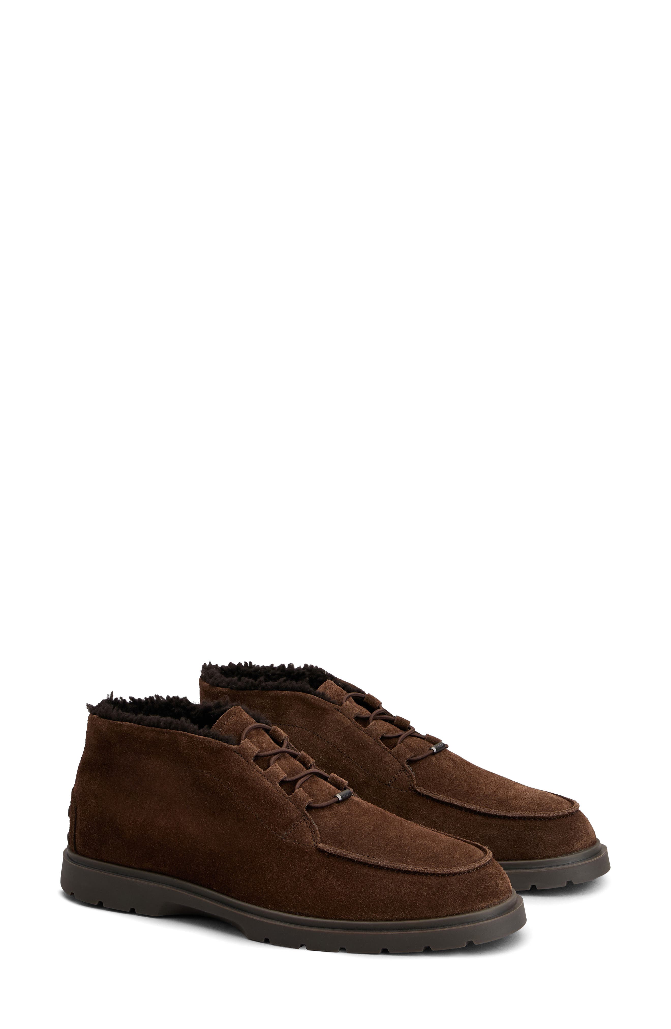 Genuine Shearling Lined Chukka Boot, Main, color, MARRONE AFRICA