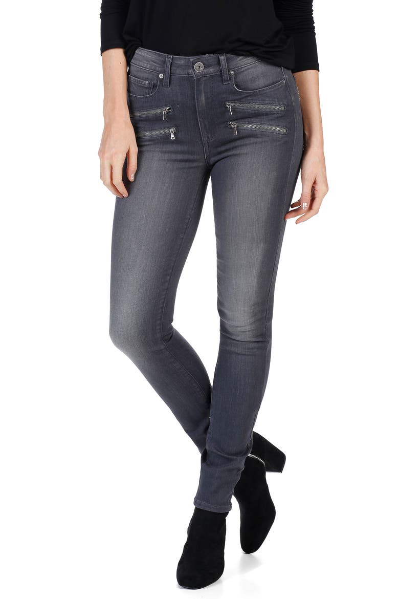 Transcend - Edgemont High Waist Skinny Jeans, Main, color, SUMMIT GREY NO WHISKERS