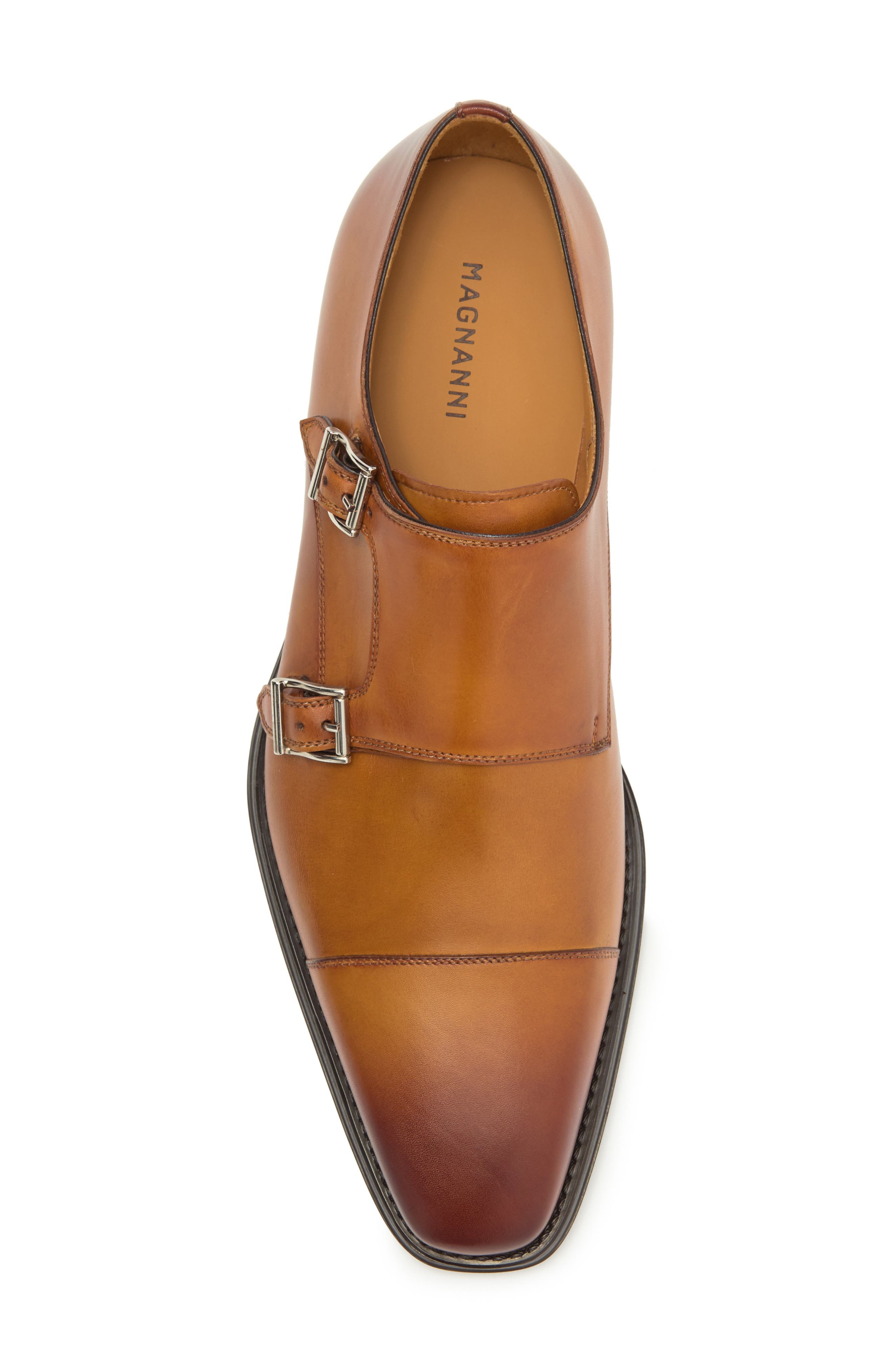 Magnanni Benetiez II Double Monk Strap Loafer - Wide Width Available, Alternate, color, Cuero