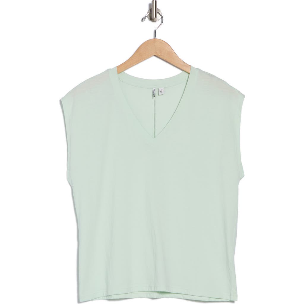 Nordstrom V-neck Pima Cotton T-shirt In Green Aqua