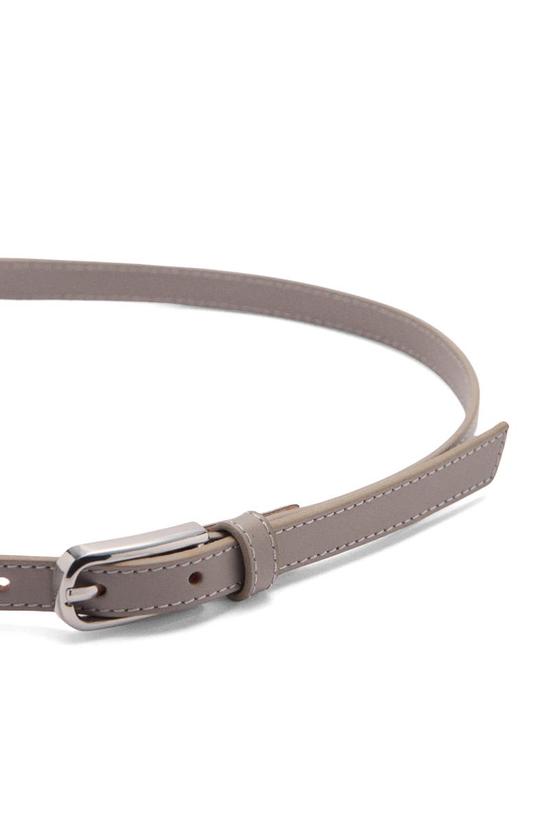 MANGO Skinny Leather Belt, Alternate, color, 