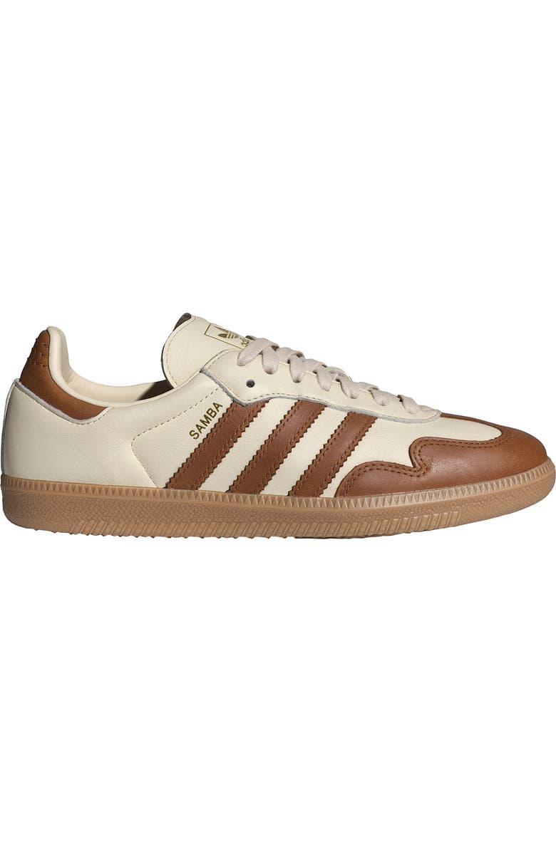 adidas Samba OG Sneaker, Alternate, color, Wonder White/ Bronze/ Gold