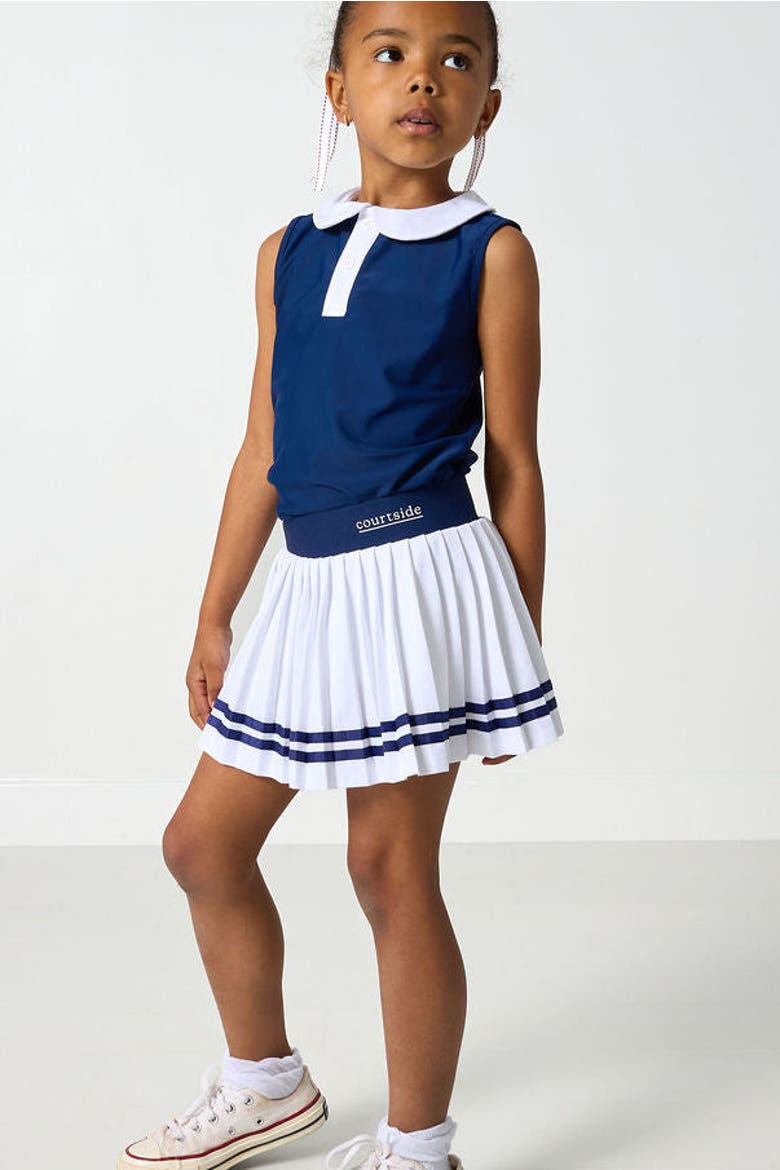 Pleated Skort, Alternate, color, White