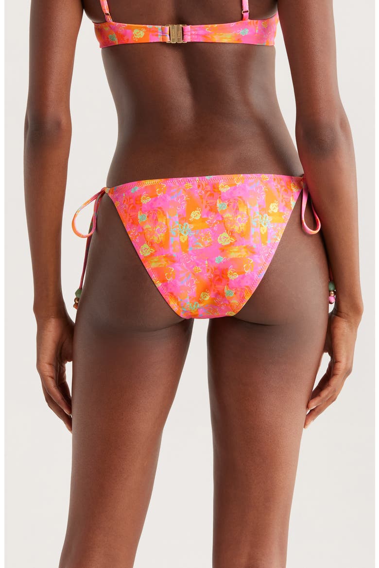 Side Tie Bikini Bottoms, Alternate, color, SUNRISE KISS