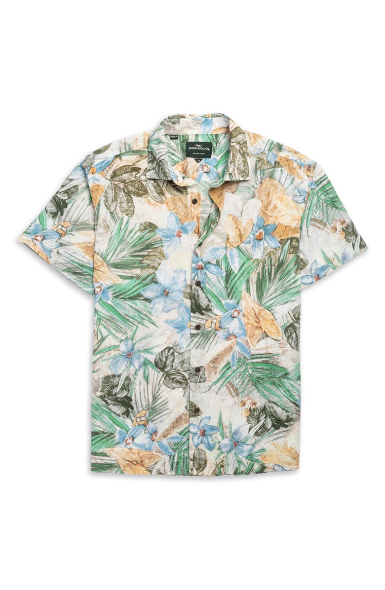 Rodd & Gunn Otokia Tropical Short Sleeve Button-Up Shirt, Alternate, color, Botanical