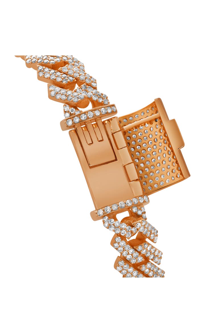 Diamond Link Cuban Bracelet in 10K Gold - 4.7 to 5.4ct., Alternate, color, 14K Rose Gold
