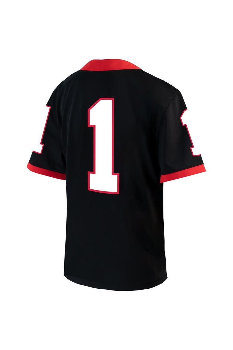 Youth Nike #1 Black Georgia Bulldogs Untouchable Football Jersey, Alternate, color, Black