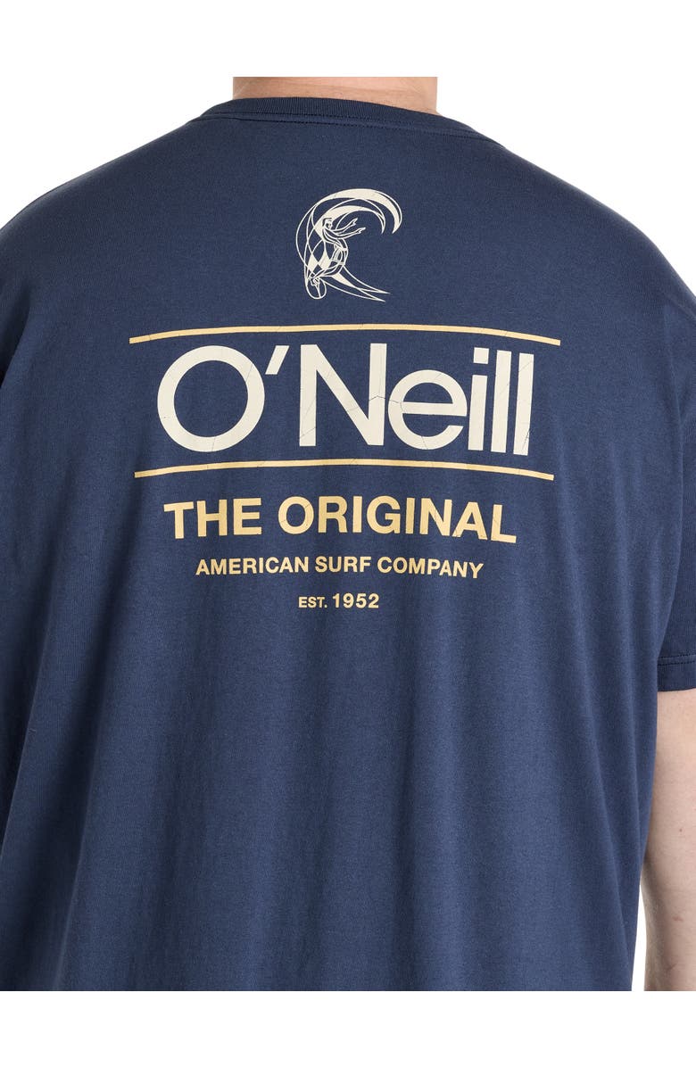O'Neill Big & Tall Parallel Lines Graphic Tee, Alternate, color, Navy