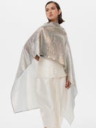 Alas Metallic Silk Blend Party Cape