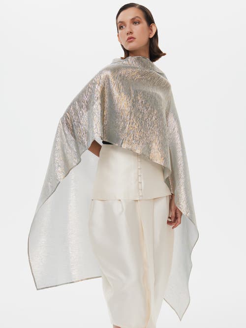 Alas Metallic Silk Blend Party Cape