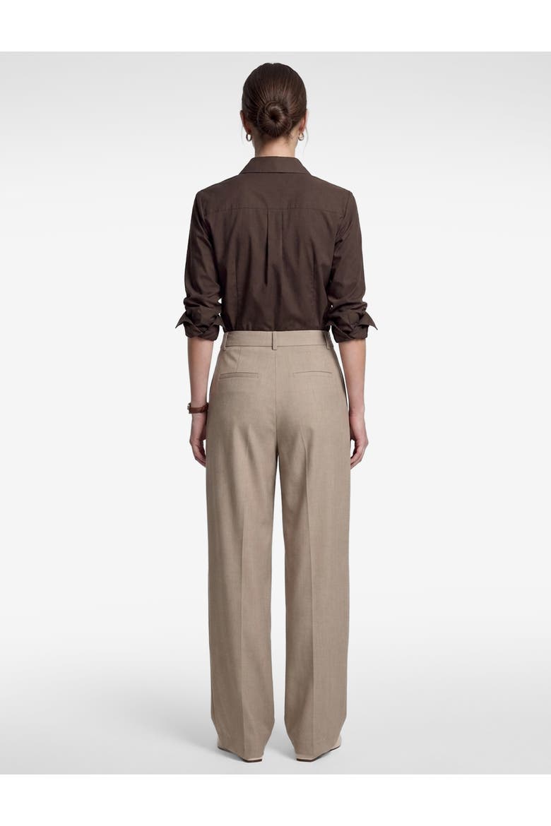Pleated Wide Leg Tailored Barrel Pants, Alternate, color, BEIGE