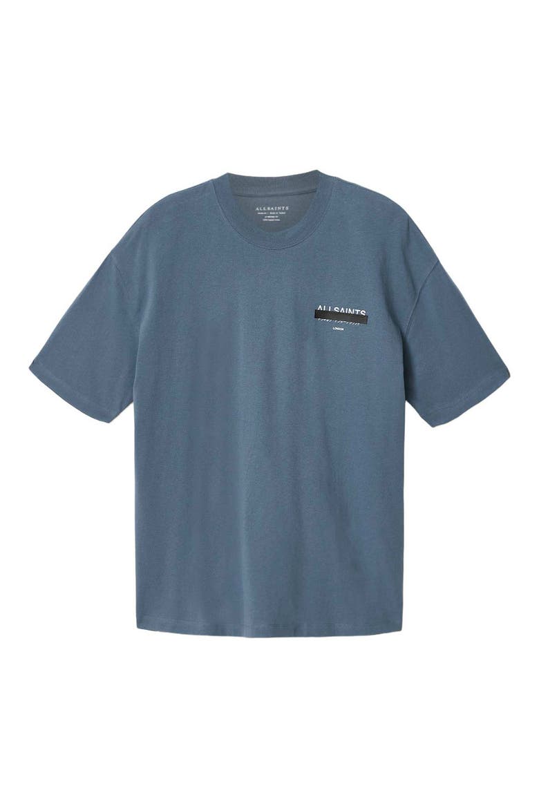 Redact Mock Neck Graphic T-Shirt, Alternate, color, LUNAR BLUE