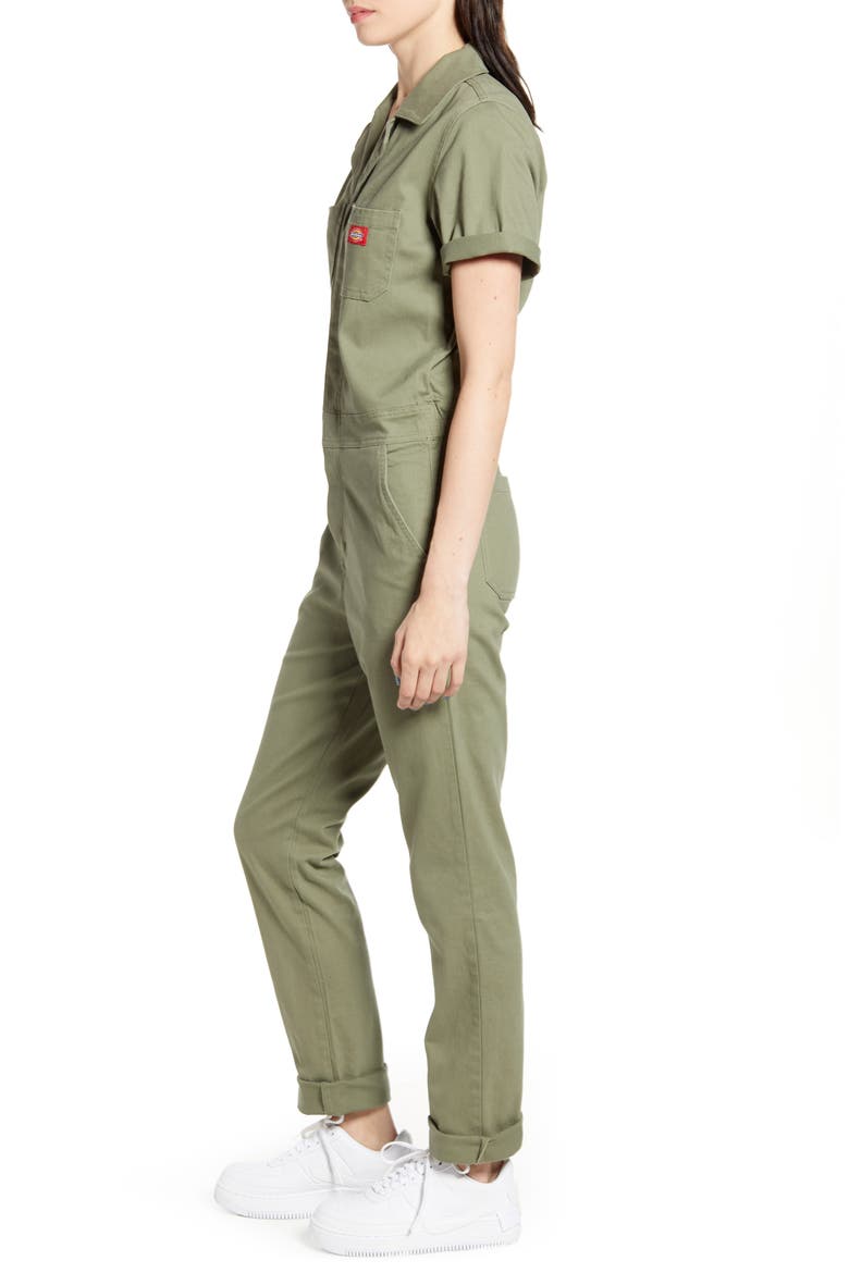 Twill Jumpsuit, Alternate, color, OLIVE