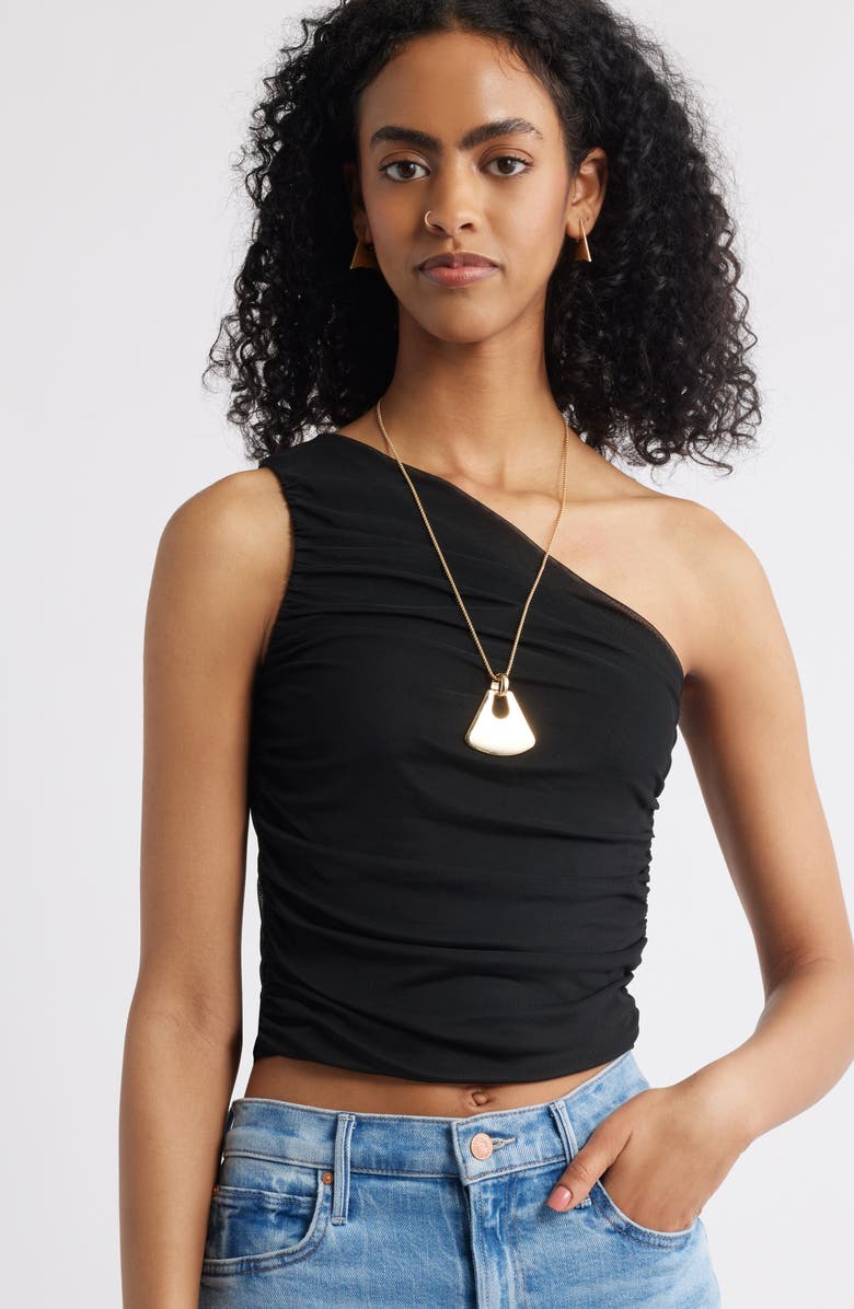 Open Edit Curved Triangle Hoop Earrings, Alternate, color, Gold