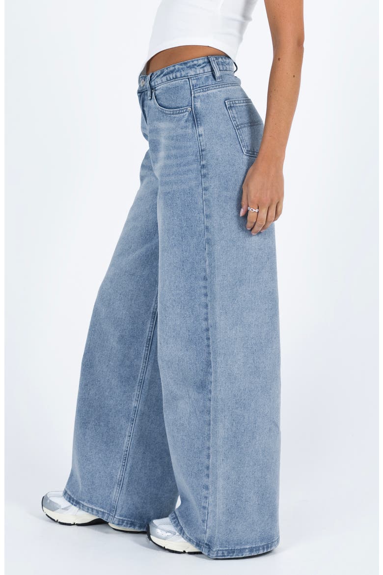 Naylor Mid Rise Wide Leg Jeans, Alternate, color, BLUE