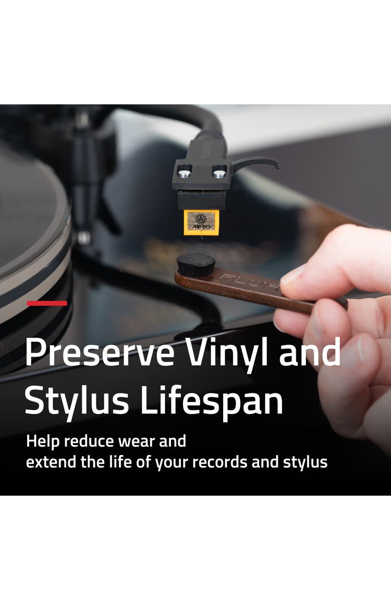 Fluance Vinyl Record Cleaning Kit with Velvet Record Brush and Stylus Brush, Alternate, color, Natural Walnut