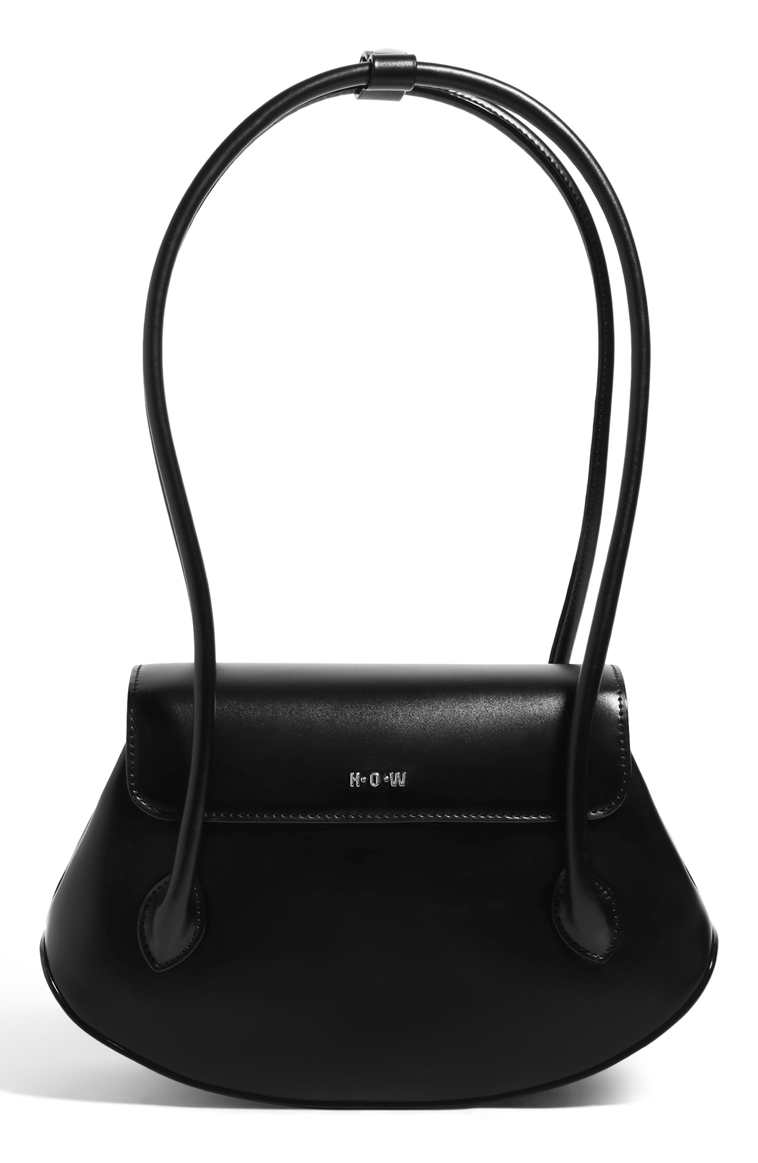 We Are Timeless Small Vegan Leather Shoulder Bag, Alternate, color, BLACK/ SILVER