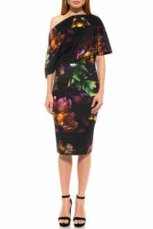 Alexia Admor Olivia Draped One-Shoulder Dress