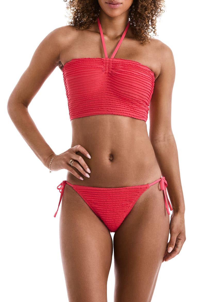 Hayden Crop Tankini Top, Alternate, color, HOT CORAL