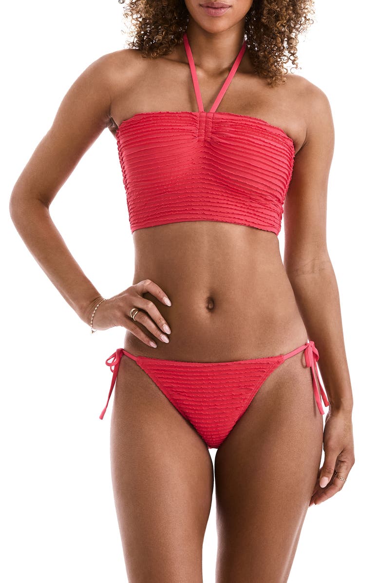 Mimi Flamingo Hayden Crop Tankini Top, Alternate, color, Hot Coral