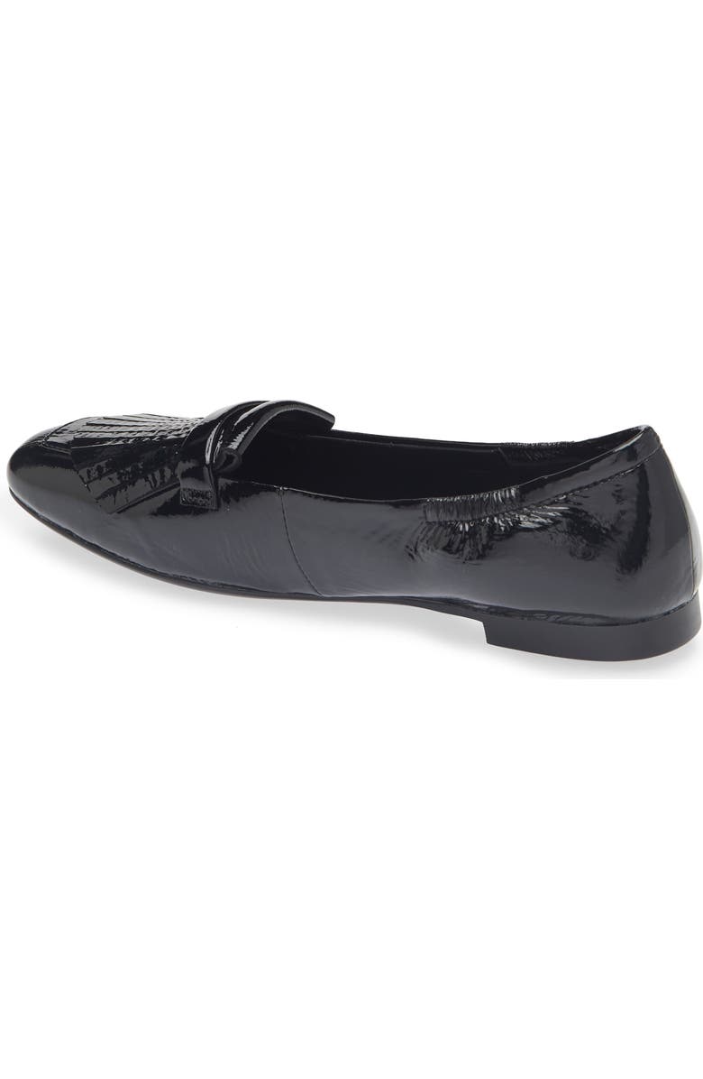 Cordani Mistie Fringe Trim Loafer, Alternate, color, Black Patent