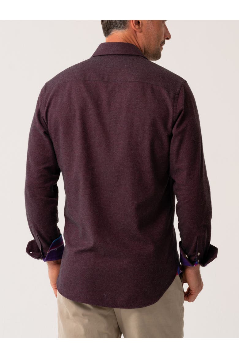 Cotton Cashmere Long Sleeve Shirt, Alternate, color, Burgundy