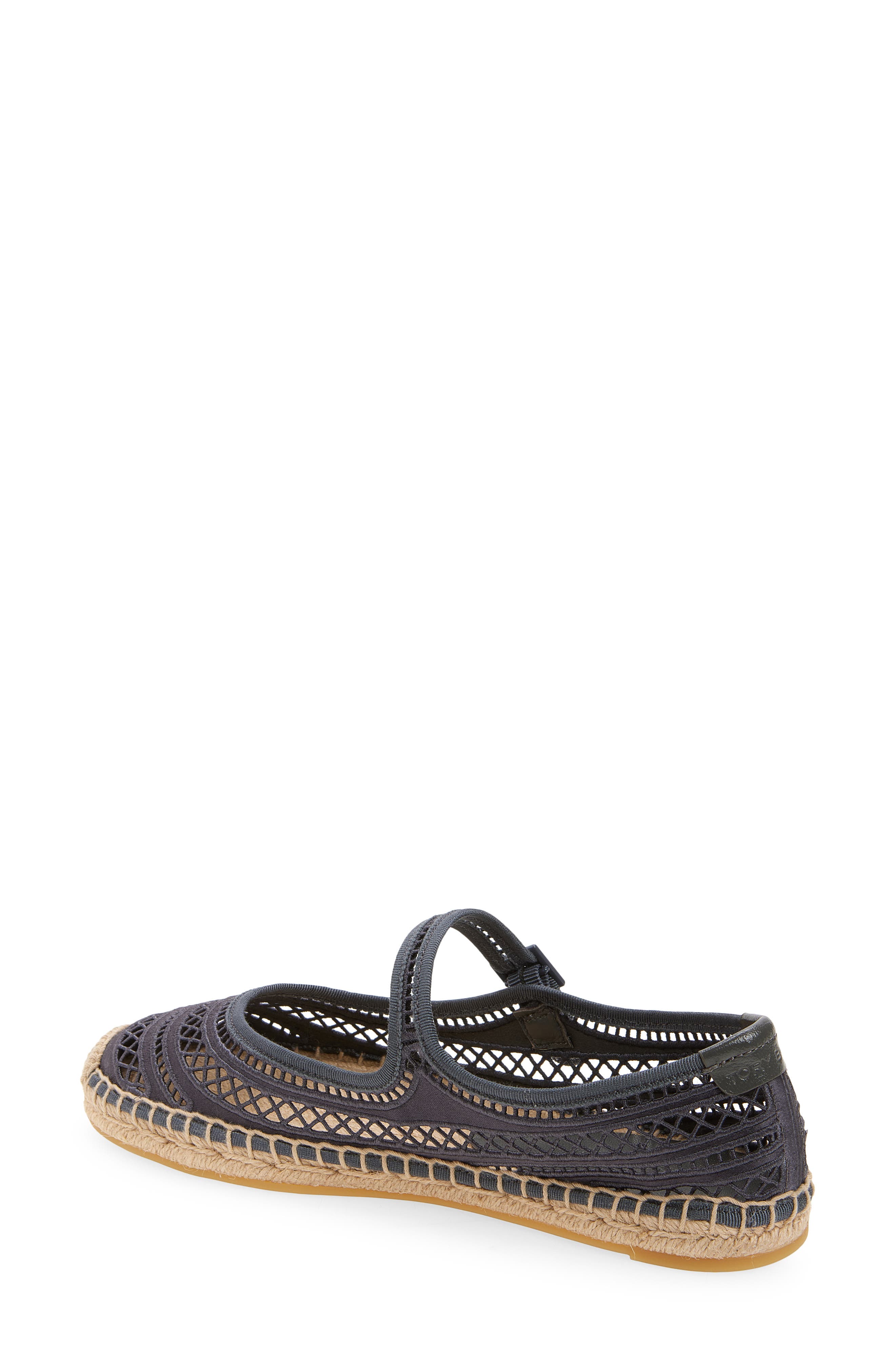 Tory Burch Open Weave Mary Jane Espadrille Flat, Alternate, color, Bluestone