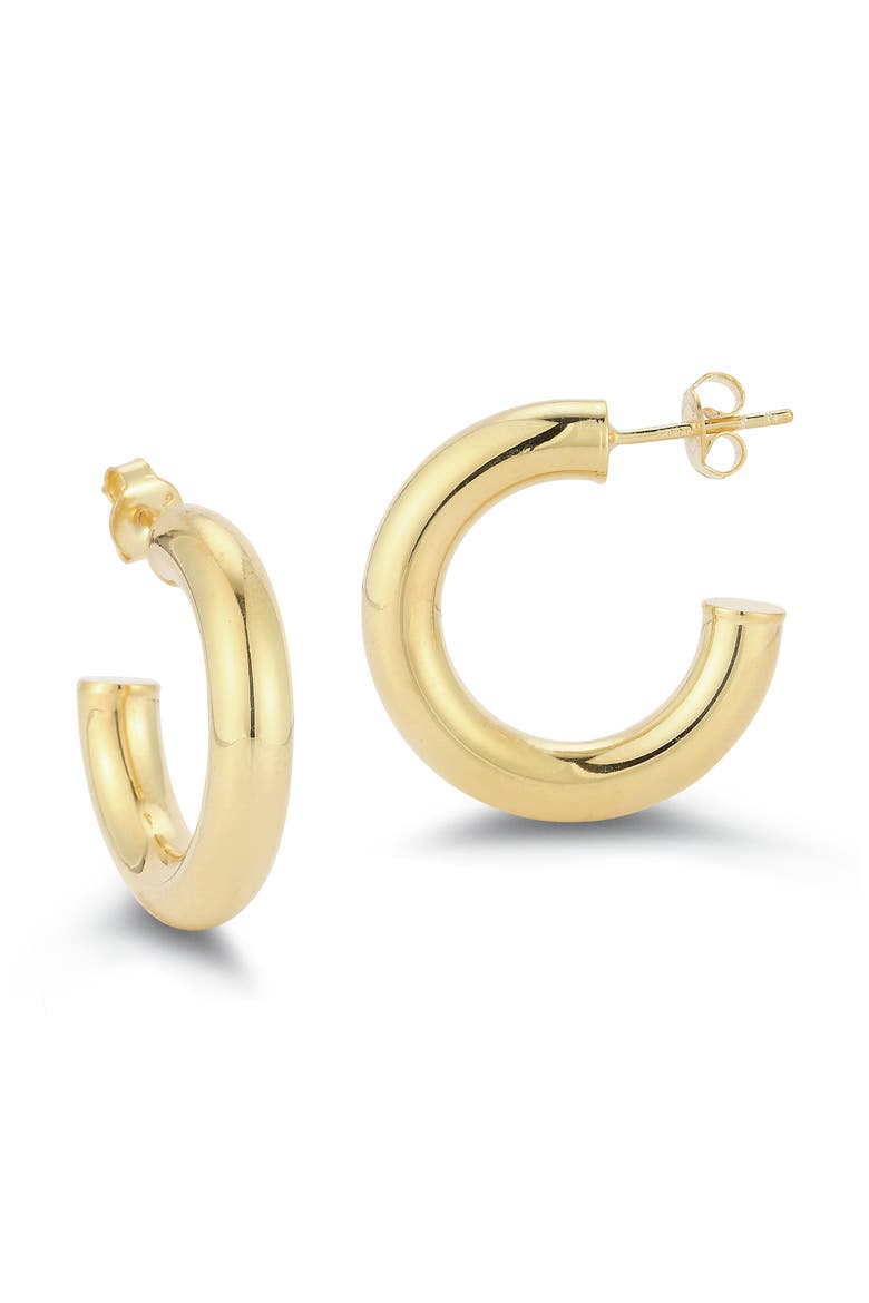 Tube Hoop Earrings, Main, color, GOLD