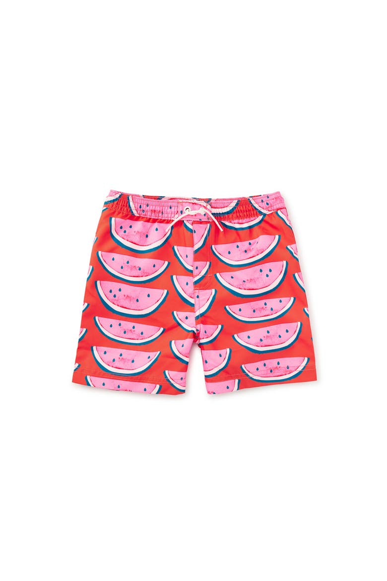 Mid-Length Swim Trunks, Main, color, Watermelon Slices