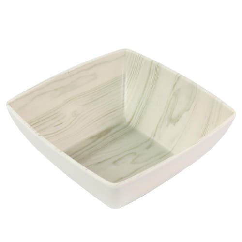 Gibson Home Woodgrain 12 Piece Melamine Dinnerware Set In White