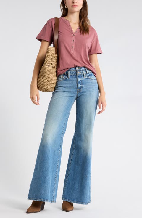 Washed Cotton Henley T-Shirt