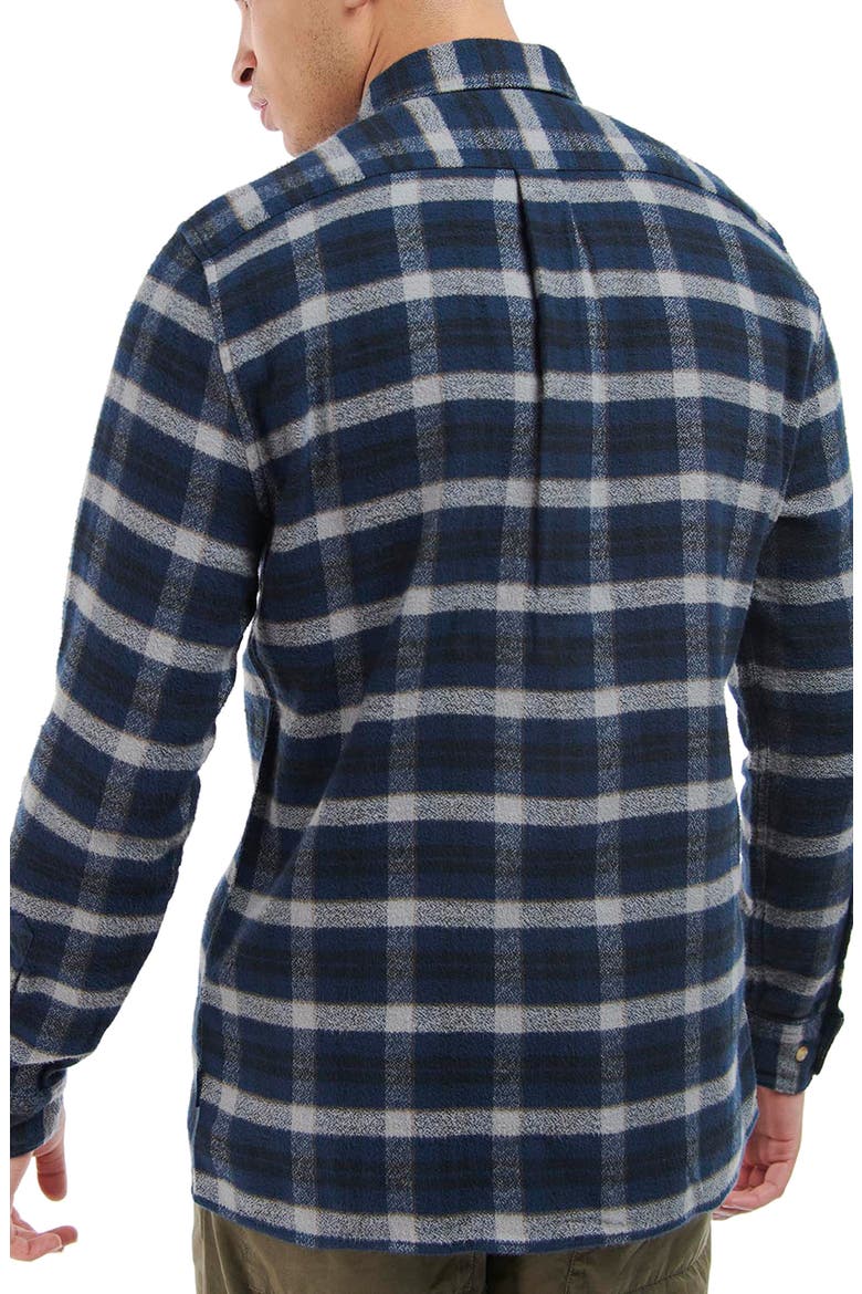 Thompson Plaid Button-Up Shirt, Alternate, color, NAVY