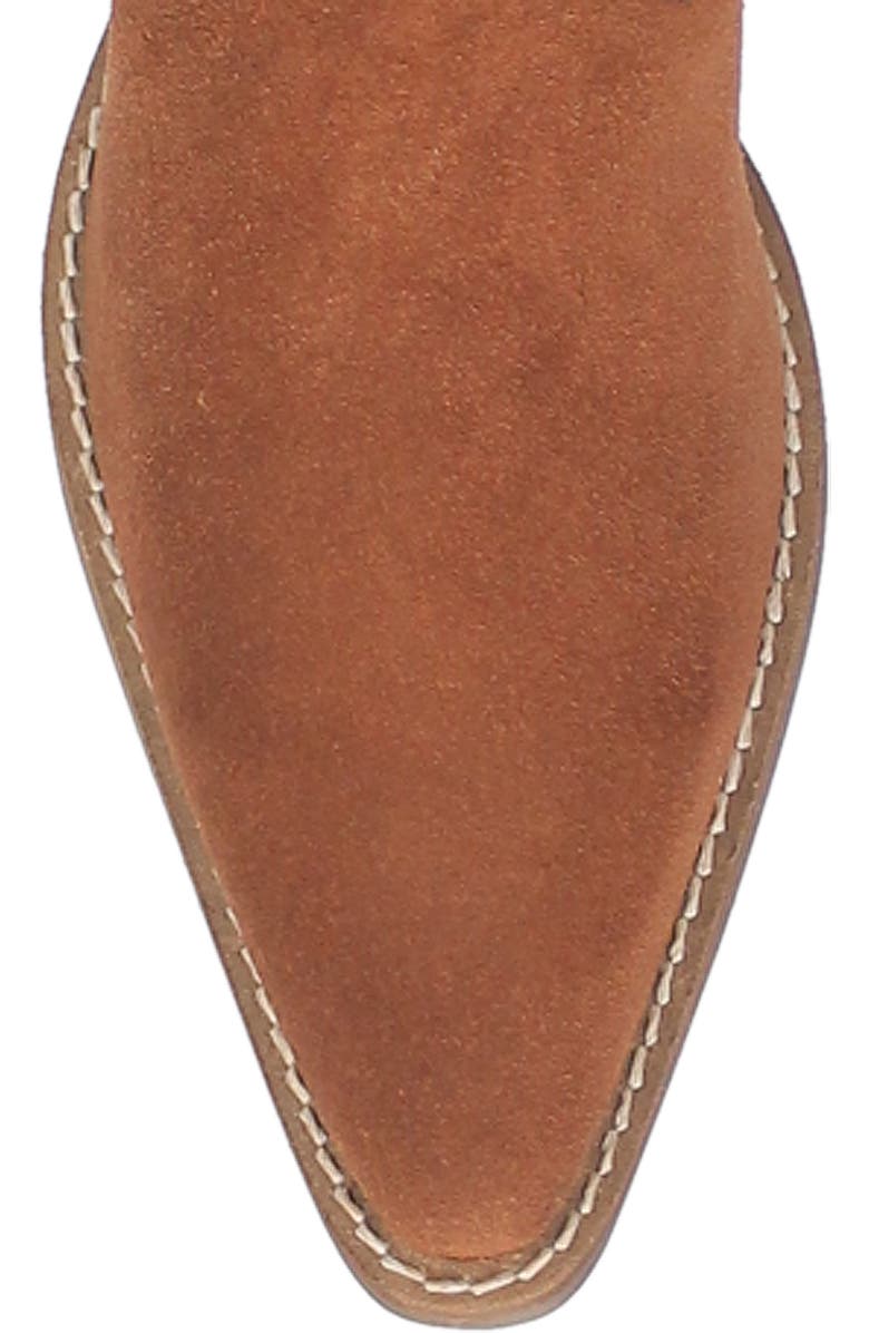 Dingo Wild Child Fringe Knee High Western Boot, Alternate, color, Brown