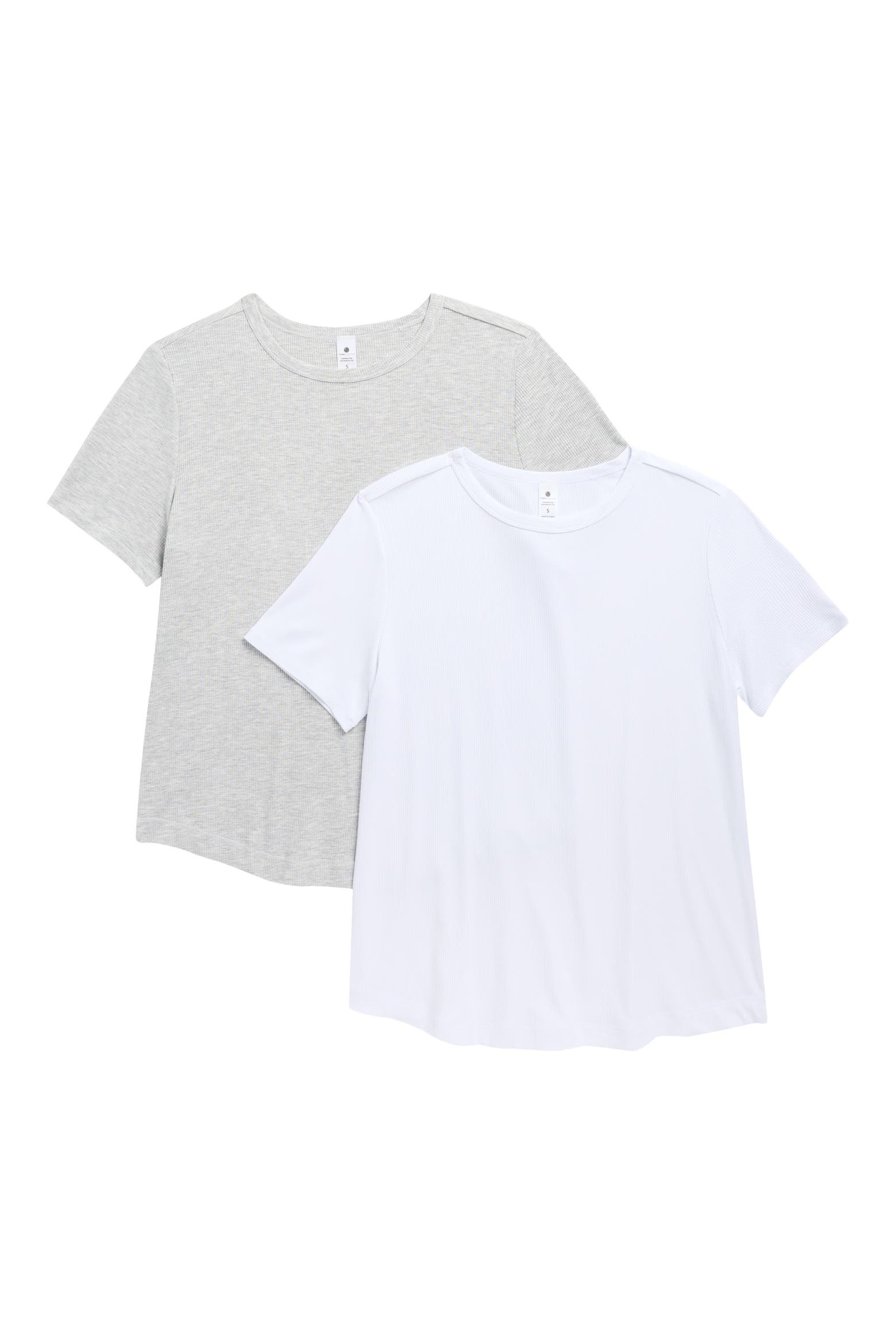 Decroative R Outine YOGALICIOUS Heavenly 2-Pack Routine Rib T-Shirts (Women) | Nordstromrack