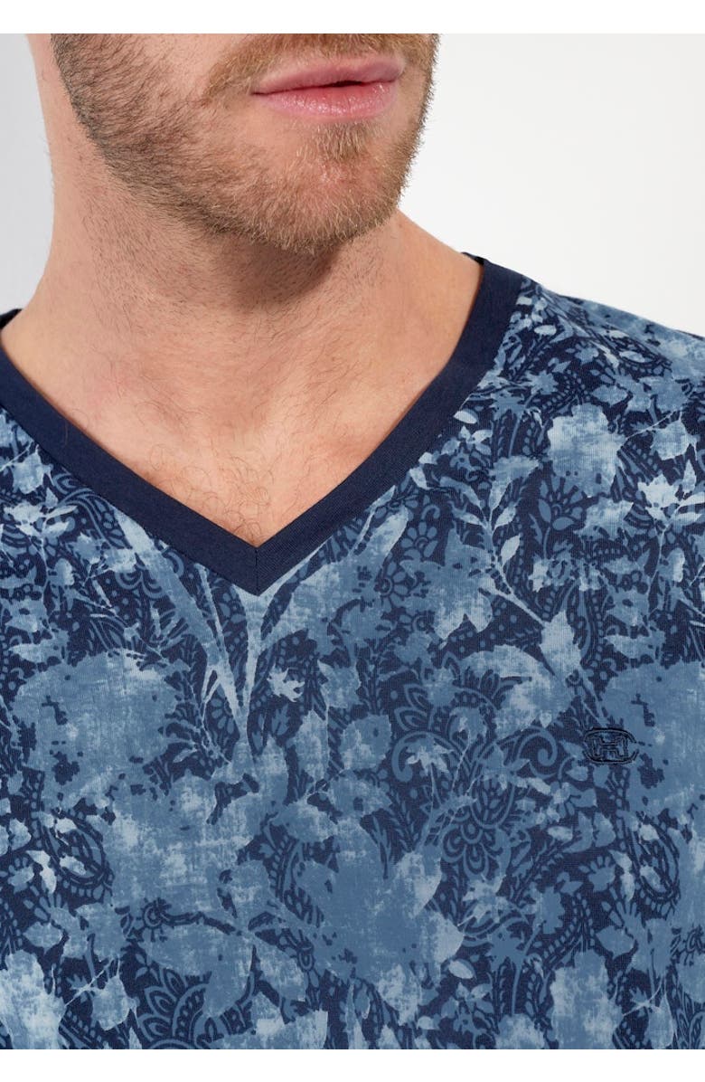 HOM Compiegne Long Pajama Set, Alternate, color, Navy Print