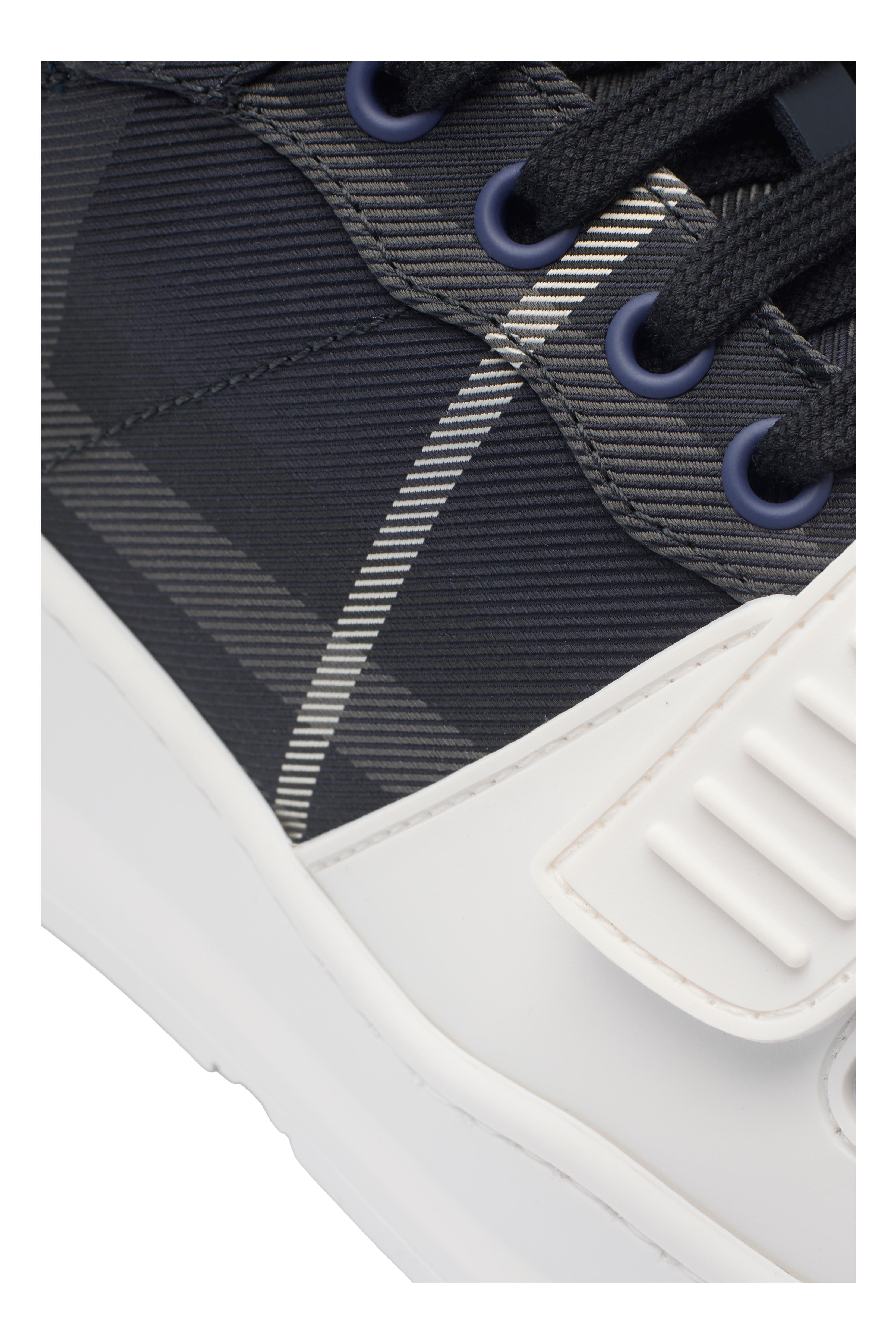 Burberry Check Sneakers, Alternate, color, Storm Blue