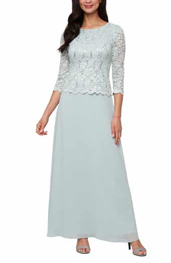 Mock Two-Piece Formal Gown