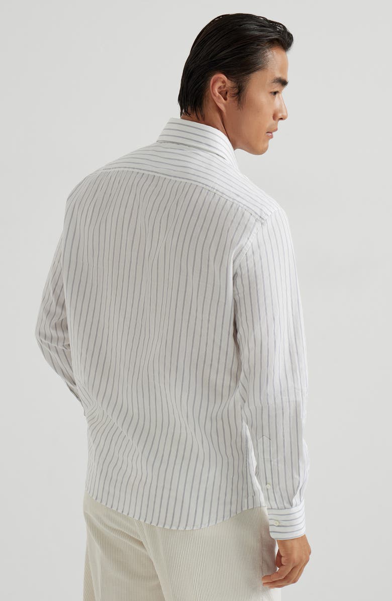 Brunello Cucinelli Striped shirt, Alternate, color, Navy Blue