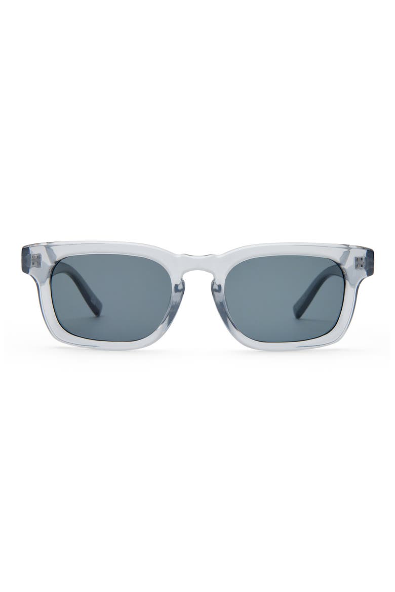 Iceman 52mm Square Sunglasses, Main, color, PEWTER / SMOKE MONO