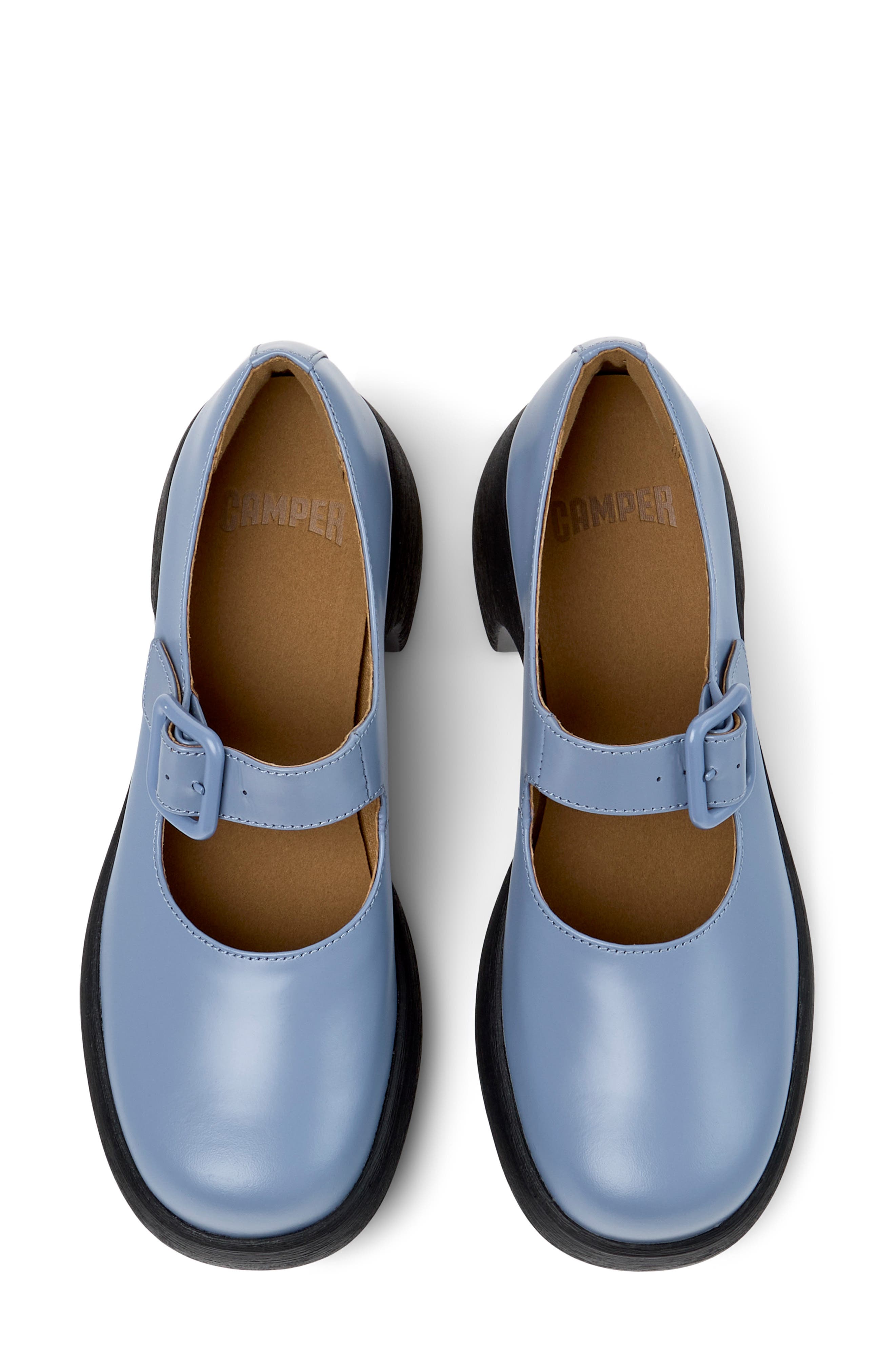 Camper Thelma II Platform Mary Jane Loafer, Alternate, color, Light/ Pastel Blue