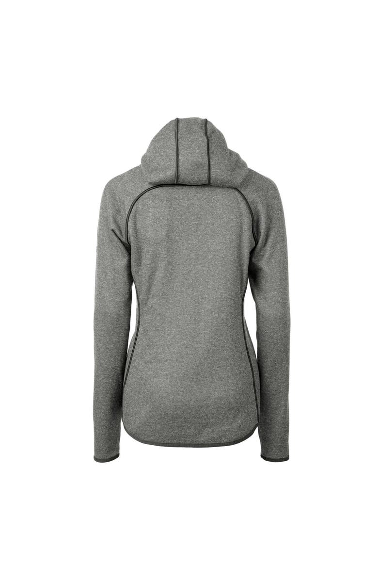 Cutter & Buck Women's Cutter & Buck  Heather Gray Memphis Redbirds Mainsail Sweater Knit Raglan Full-Zip Hoodie, Alternate, color, 