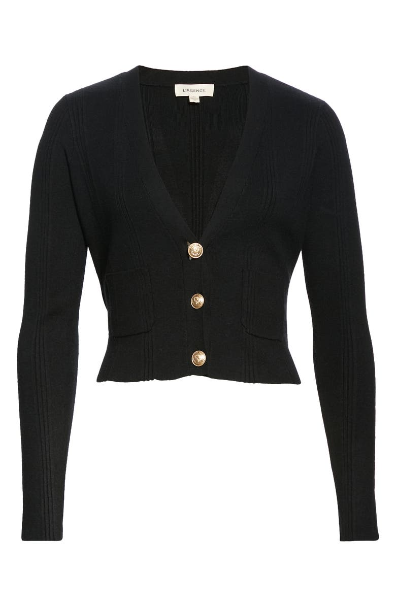 L'AGENCE Jamie Crop Cardigan, Alternate, color,